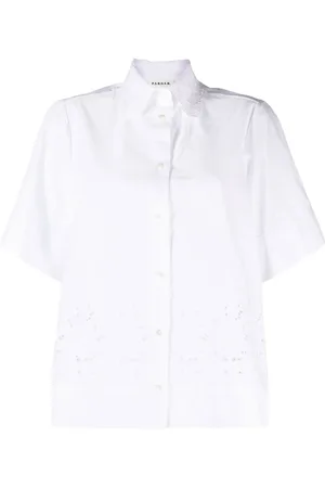 P.A.R.O.S.H. Broderie-anglaise short-sleeve shirt