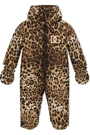 Dolce & Gabbana Leopard-print quilted snowsuit