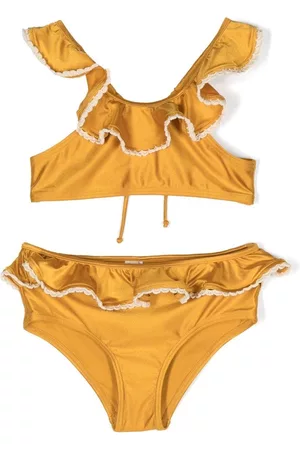 ZIMMERMANN Ruffled trim bikini - Yellow
