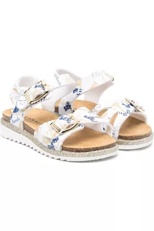 MONNALISA Sandals - Graphic-print 30mm sandals - White
