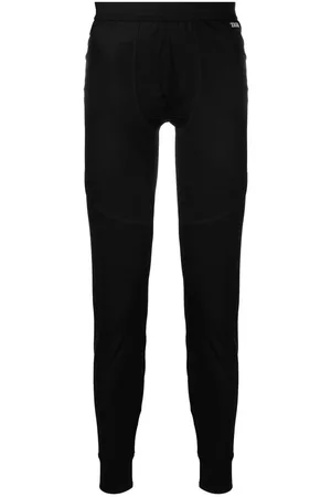 Z Zegna Men Ski Thermal Underwear - TechMerino wool long johns - Black