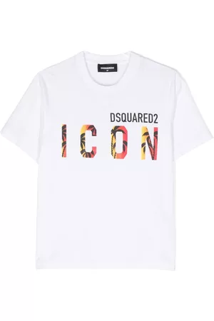 Dsquared2 Boys Short Sleeved T-Shirts - Logo-print short-sleeve T-shirt - White