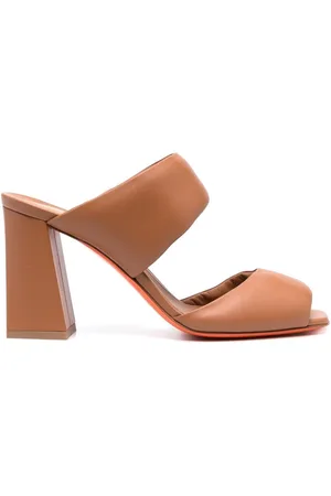 santoni 90mm Cactus open-toe mules