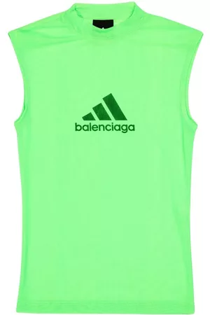 Balenciaga X adidas logo-print vest top - Green