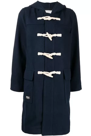 Chocoolate Women Duffle Coats - Contrast-fastening duffle coat - Blue