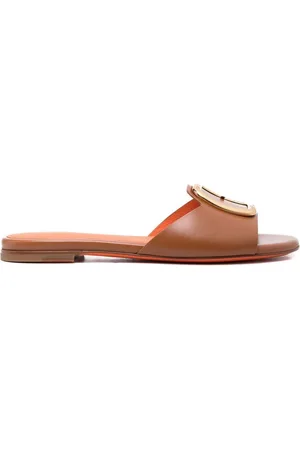 santoni Front buckle-detail mules