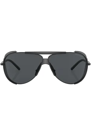 Giorgio Armani Double-bridge pilot-frame sunglasses