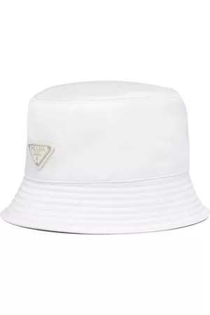 Prada Men Hats - Triangle-logo bucket hat - White