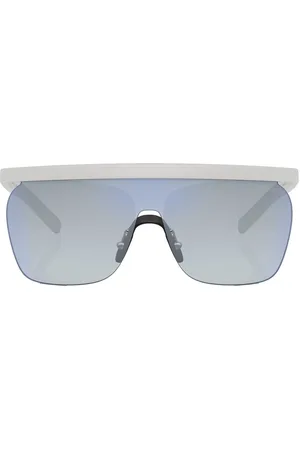 Giorgio Armani Logo-print shield-frame sunglasses