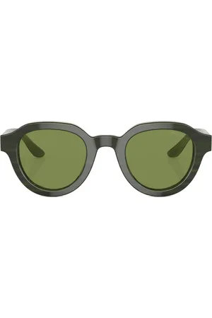Giorgio Armani Logo-print round-frame sunglasses