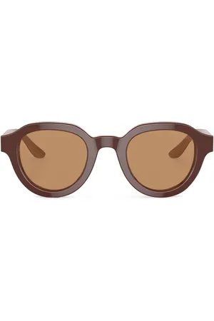 Giorgio Armani Logo-print round-frame sunglasses