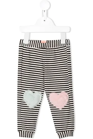 Wauw Capow by Bangbang Striped heart-patch leggings
