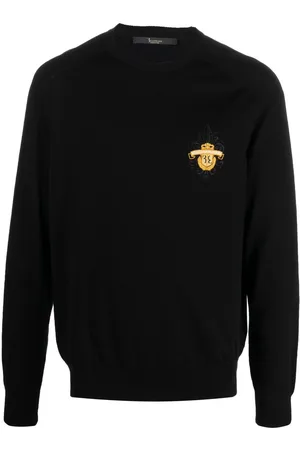 BILLIONAIRE Embroidered-logo crew-neck jumper