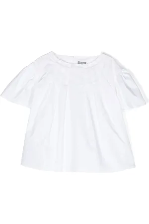 Il gufo Pleated flutter sleeves T-shirt