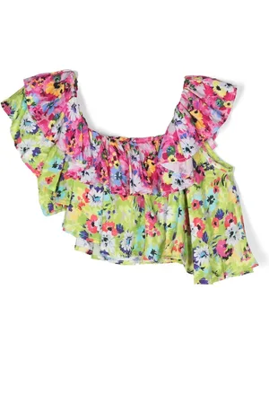 Msgm Floral-print ruffled blouse