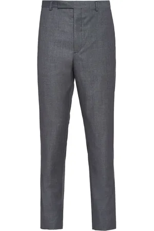 Prada Virgin-wool slim-cut trousers