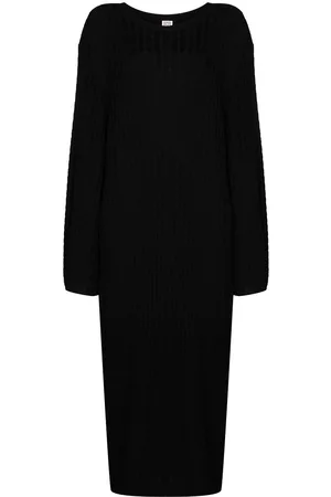 Totême Oversized knitted jumper dress - Black