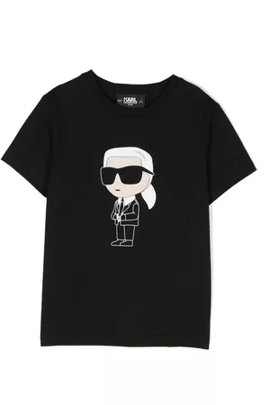 Karl Lagerfeld T-shirts - Ikonik cotton T-shirt - Black
