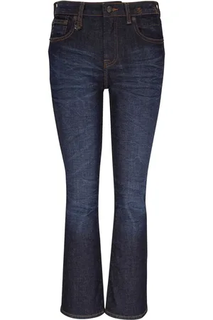 R13 Mid-rise cropped jeans