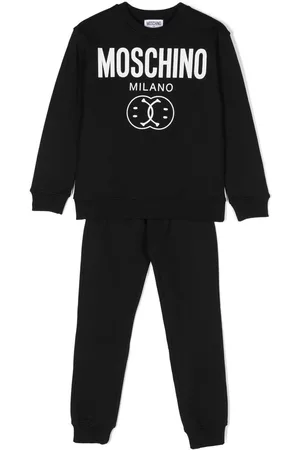 Moschino Tracksuits - Logo-print cotton tracksuit set - Black