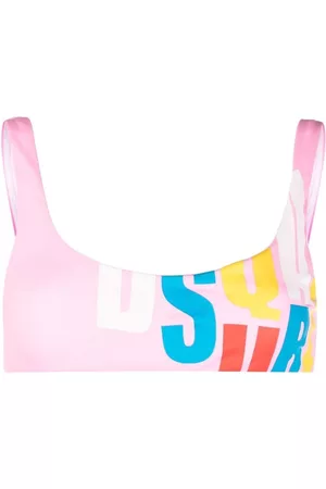 Dsquared2 Women Bikini Tops - Graphic logo-print bikini top - Pink