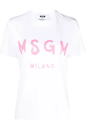 Msgm Logo-print cotton T-shirt