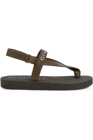 Giuseppe Zanotti Khais logo-print leather sandals