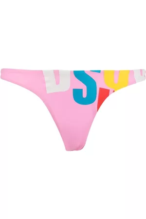 Dsquared2 Graphic logo-print bikini bottoms - Pink
