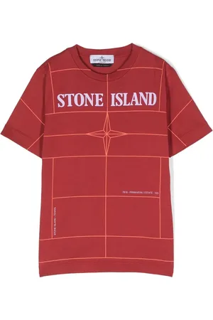 Stone Island Logo-print checked T-shirt