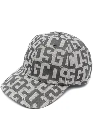 GCDS Logo-print cotton cap - Grey