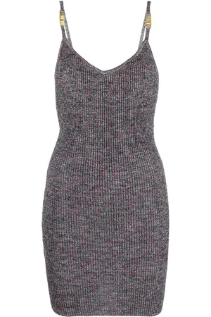 GCDS Open-back mini knitted dress