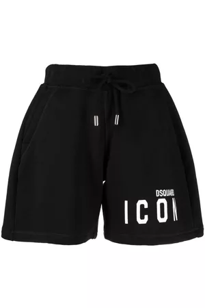 Dsquared2 Women Shorts - Logo-print track shorts - Black