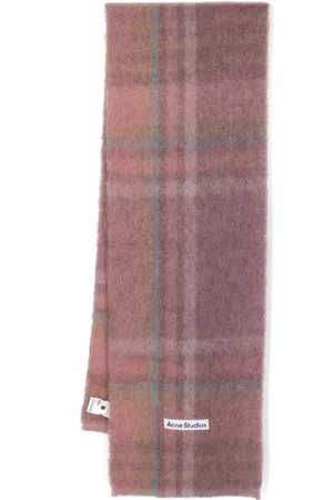 Acne Studios Check-print scarf - Pink