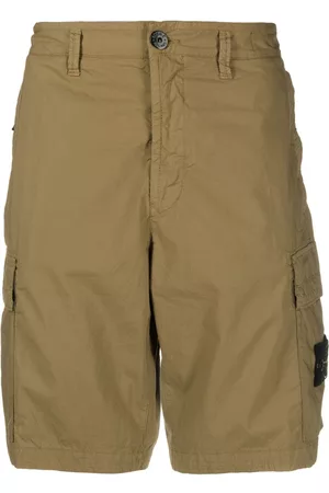 Stone Island Men Bermudas - Side logo-patch bermuda shorts - Brown