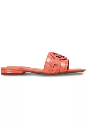 Ralph Lauren Logo-appliqué flat sandals - Orange