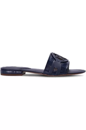 Ralph Lauren Logo-appliqué flat sandals - Blue