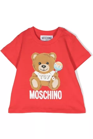 Moschino Teddy bear-print short-sleeved T-shirt - Red