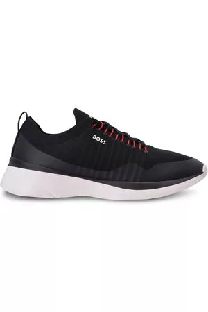 HUGO BOSS Men Low Top & Lifestyle Sneakers - Logo-print sock-style sneakers - Black