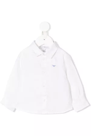 Emporio Armani Shirts - Embroidered logo shirt - White