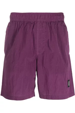 Stone Island Men Sports Shorts - Compass-motif track shorts - Purple