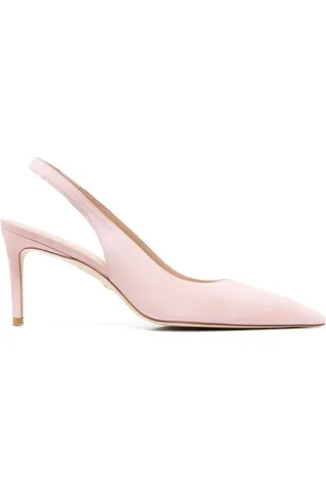 Stuart Weitzman 90mm suede sling-back pumps