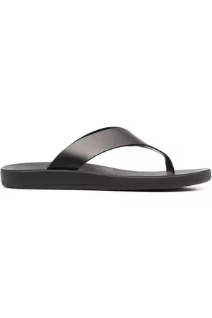 Ancient Greek Sandals Men Flip Flops - Charys Comfort leather flip-flops - Black