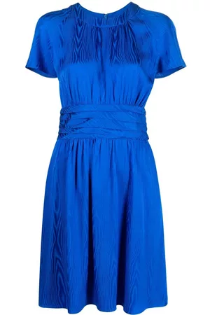 Moschino Ruched satin dress - Blue