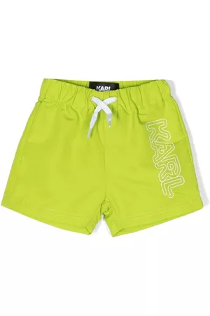 Karl Lagerfeld Logo-print swim shorts - Green