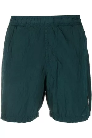 Stone Island Men Swim Shorts - Embroidered-logo swim shorts - Green