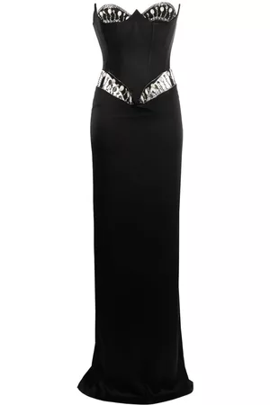 Cristina Savulescu Women Evening Dresses - Venus crystal-embellished corset gown - Black