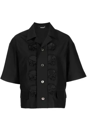 UNDERCOVER Women Short sleeved Shirts - Applique-detail short-sleeved shirt - Black
