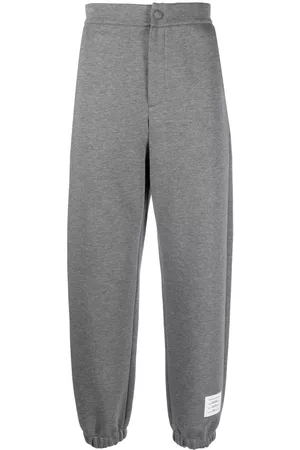 Thom Browne Men Sweatpants - Logo-patch track pants - Grey