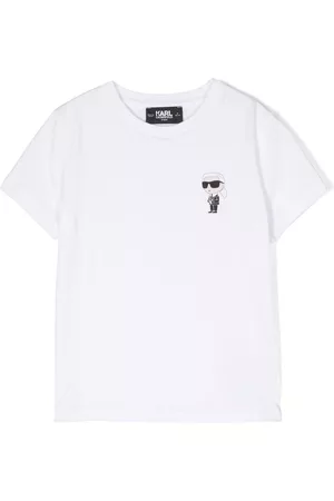 Karl Lagerfeld Boys T-shirts - Ikonik cotton T-shirt - White