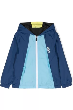 DKNY Boys Sports Jackets - Logo-print reversible windbreaker - Blue